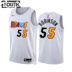 Dres Miami Heat Duncan Robinson 55 Nike 2022-23 City Edition Bijela Swingman - Dječji